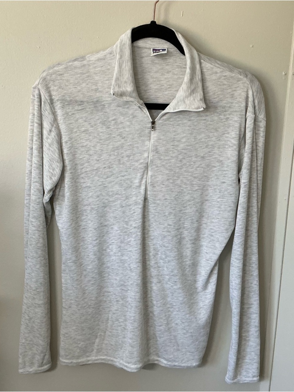 Patagonia Capilene White/Blue Logo Base Layer Top